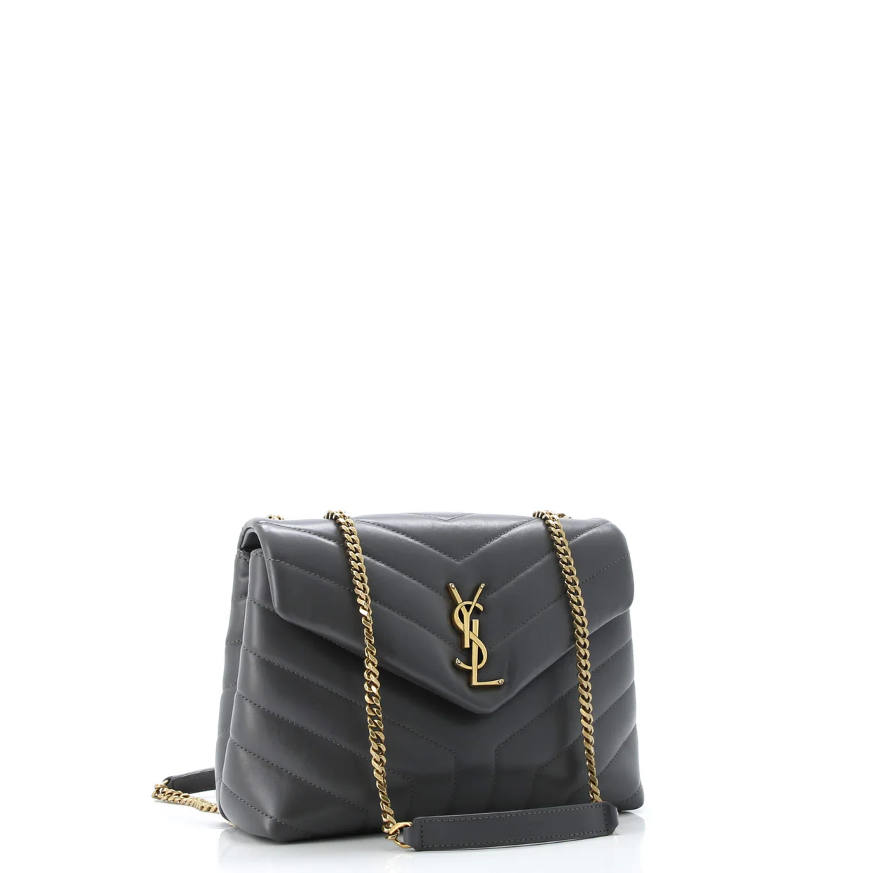 Loulou Shoulder Bag Matelasse Chevron Leather Small - Deep Luxury