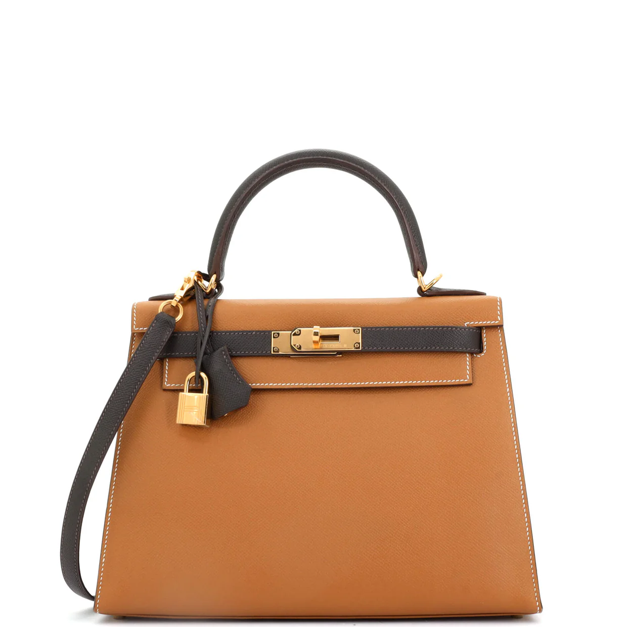 Kelly Handbag Bicolor Epsom with Gold Hardware 28 - Deep Luxury