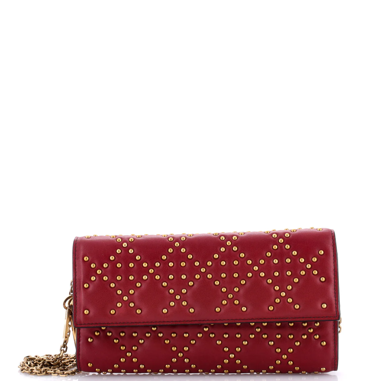 Lady Dior Croisiere Chain Wallet Cannage Studded Lambskin - Deep Luxury