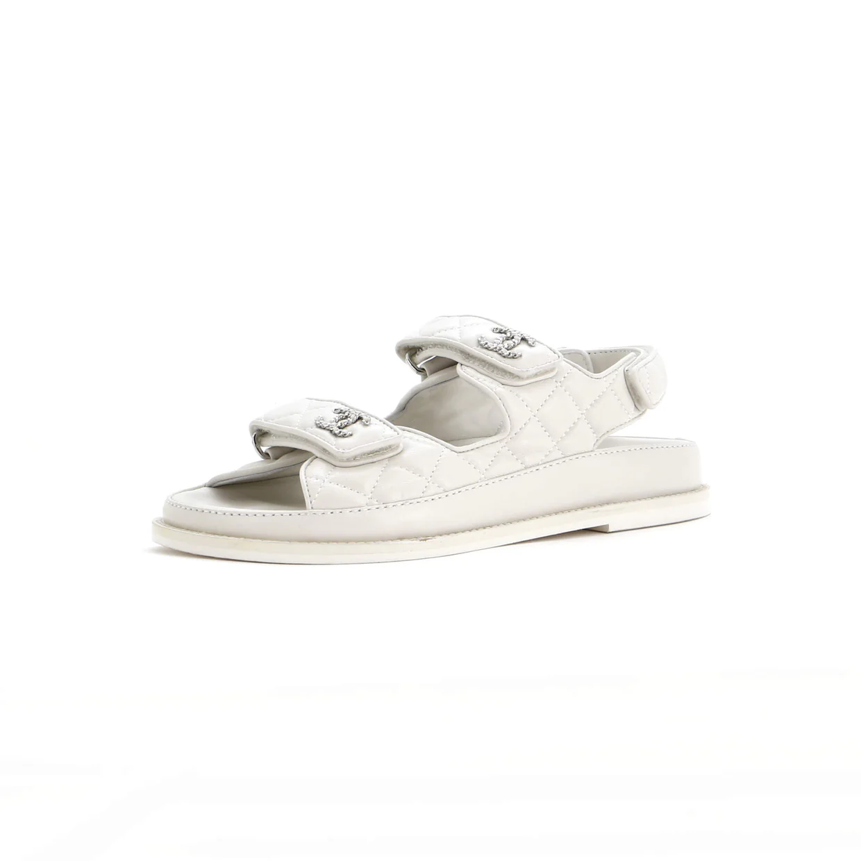 Women's Velcro Dad Sandals Quilted Leather - Deep Luxury