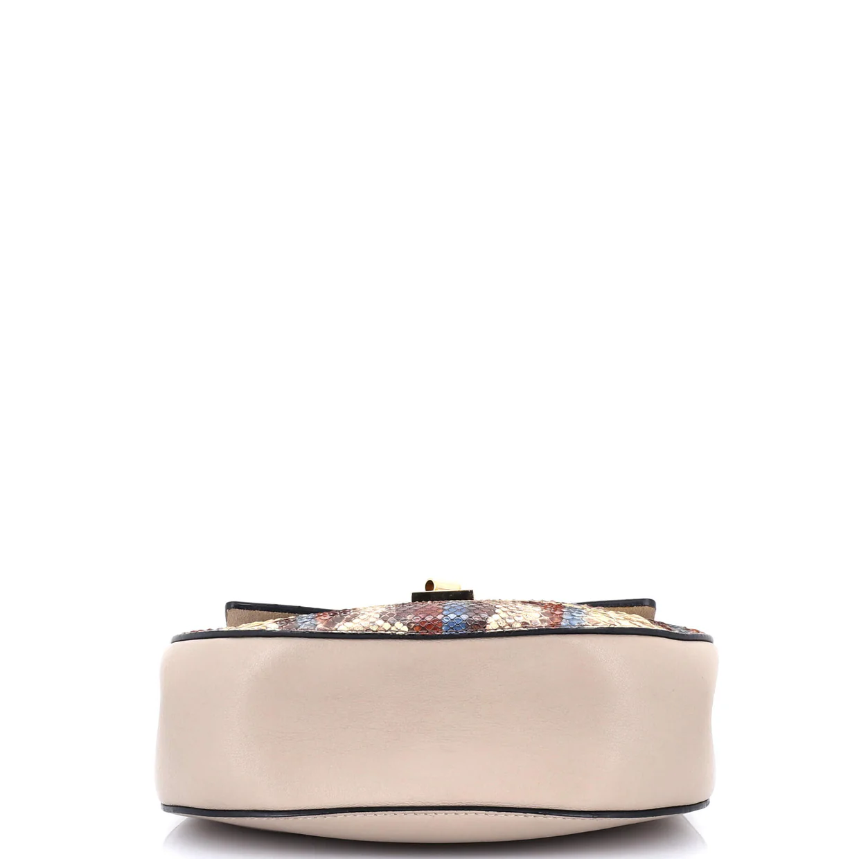 Drew Crossbody Bag Python and Leather Small - Deep Luxury