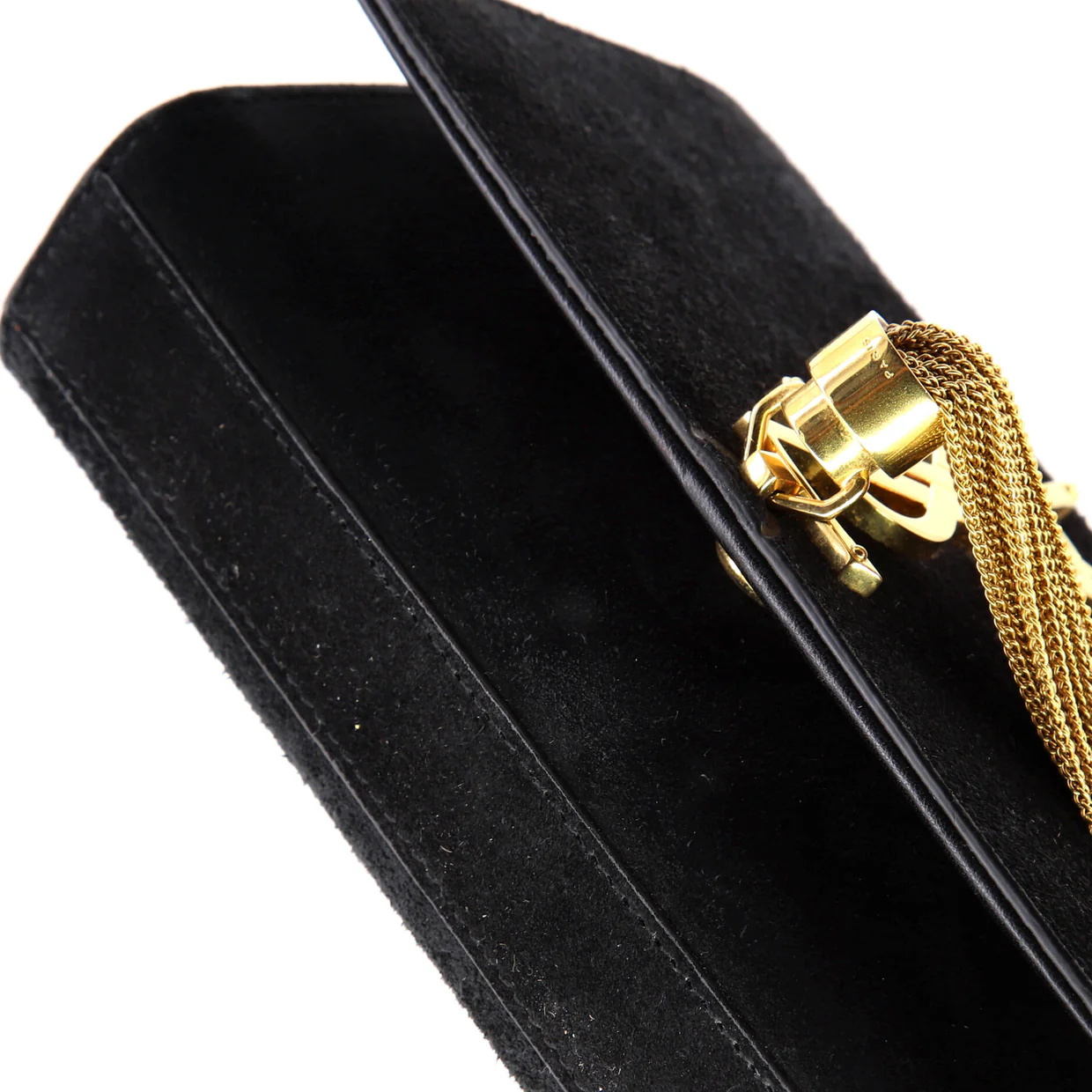 Classic Monogram Tassel Crossbody Bag Suede Small - Deep Luxury