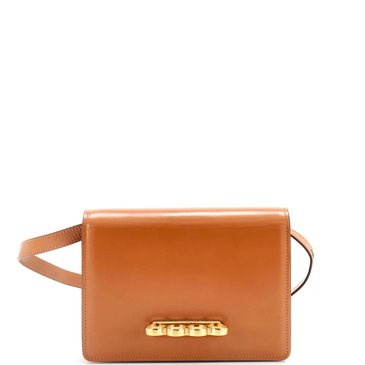 Four Ring Flap Shoulder Bag Leather Small - Deep Luxury