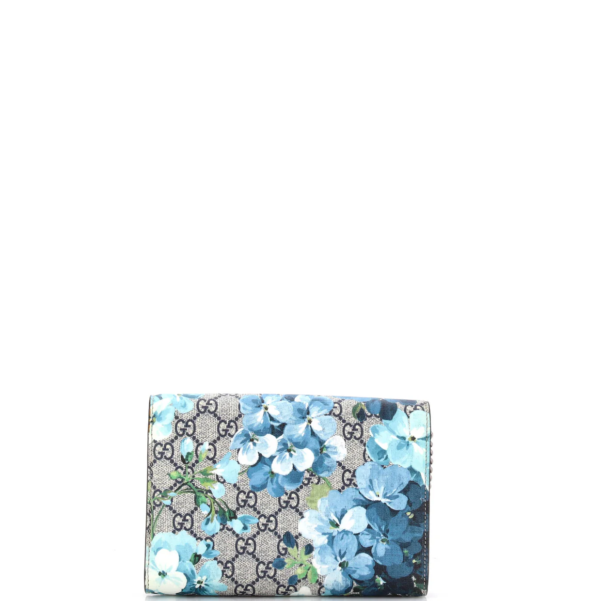 Dionysus Chain Wallet Blooms Print GG Coated Canvas Small - Deep Luxury
