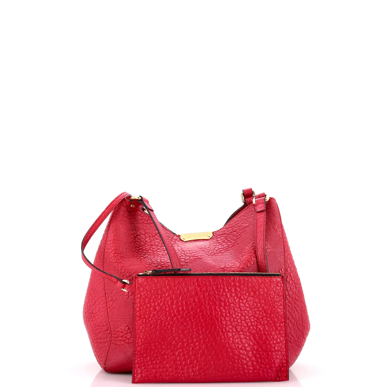 Canter Tote Check Embossed Leather Small - Deep Luxury