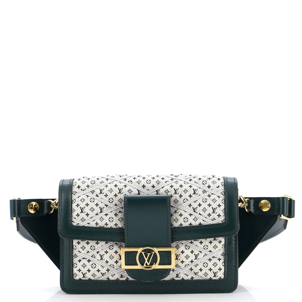 Dauphine Bumbag Malletage Monogram Denim - Deep Luxury