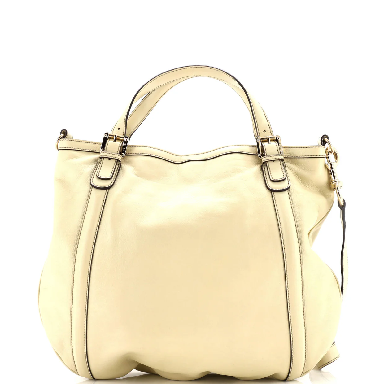 Britt Web Convertible Satchel Leather Large - Deep Luxury