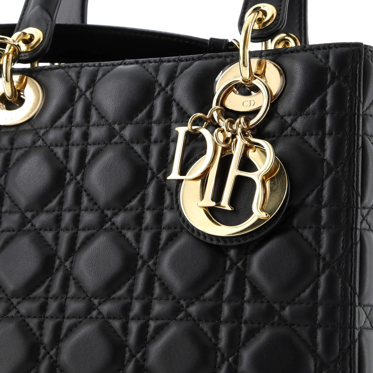 Lady Dior Bag Cannage Quilt Lambskin Medium - Deep Luxury