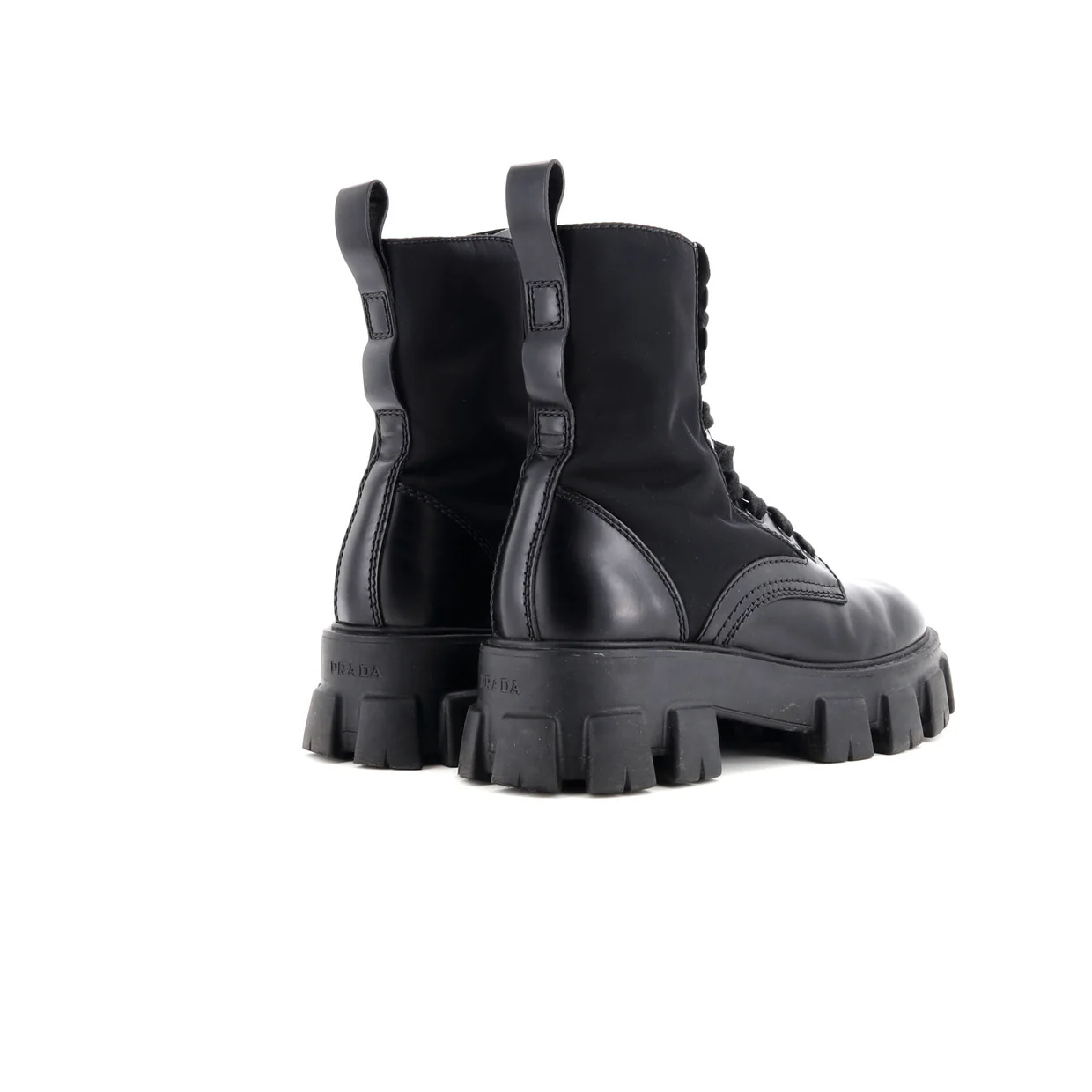 Monolith Combat Boots Leather and Nylon - Deep Luxury