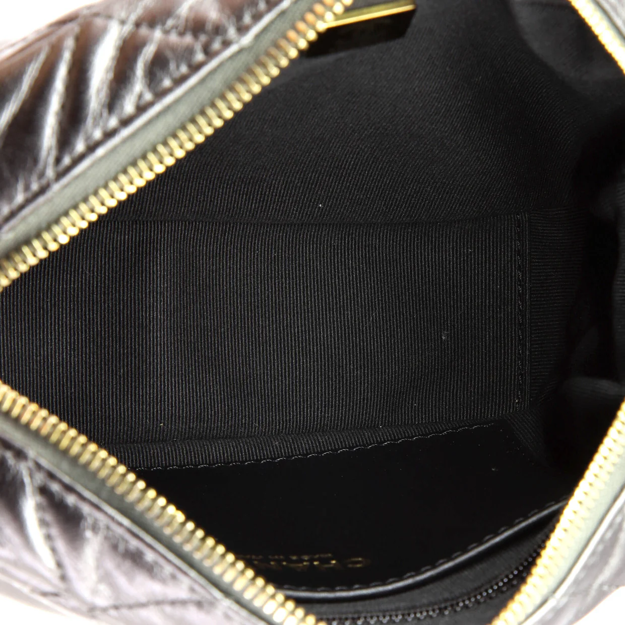 CC Pearl Medallion Camera Case Quilted Calfskin Mini - Deep Luxury