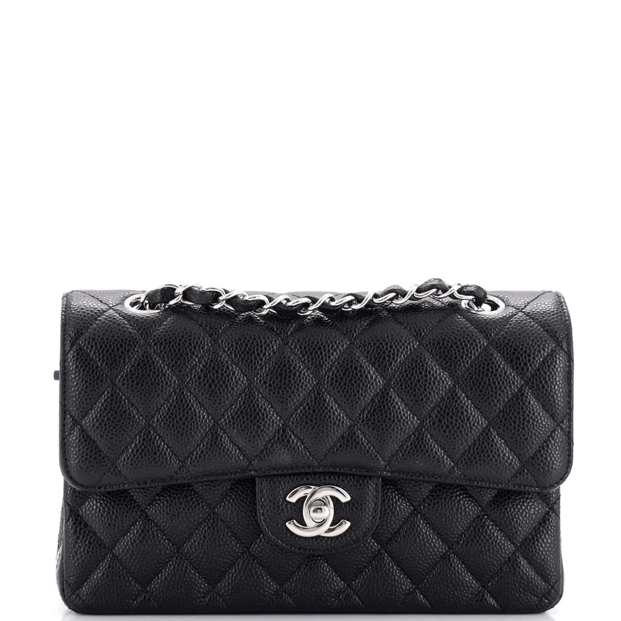 Classic Double Flap Bag Quilted Caviar Small - Deep Luxury