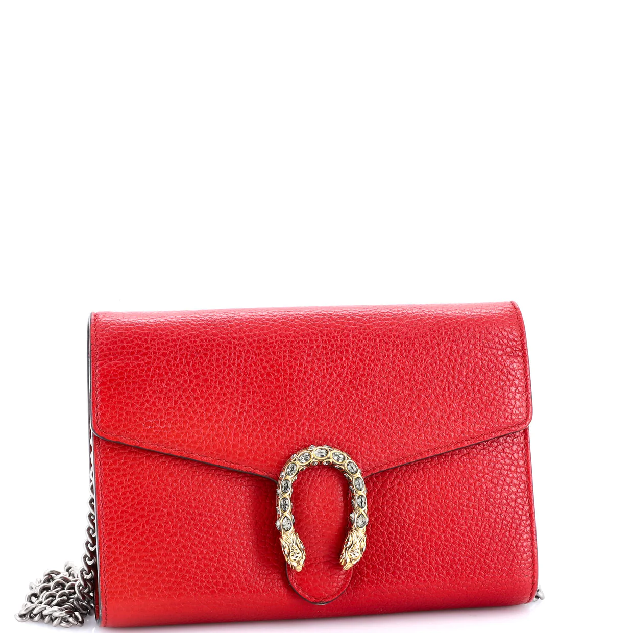 Dionysus Chain Wallet Leather with Embellished Detail Small - Deep Luxury
