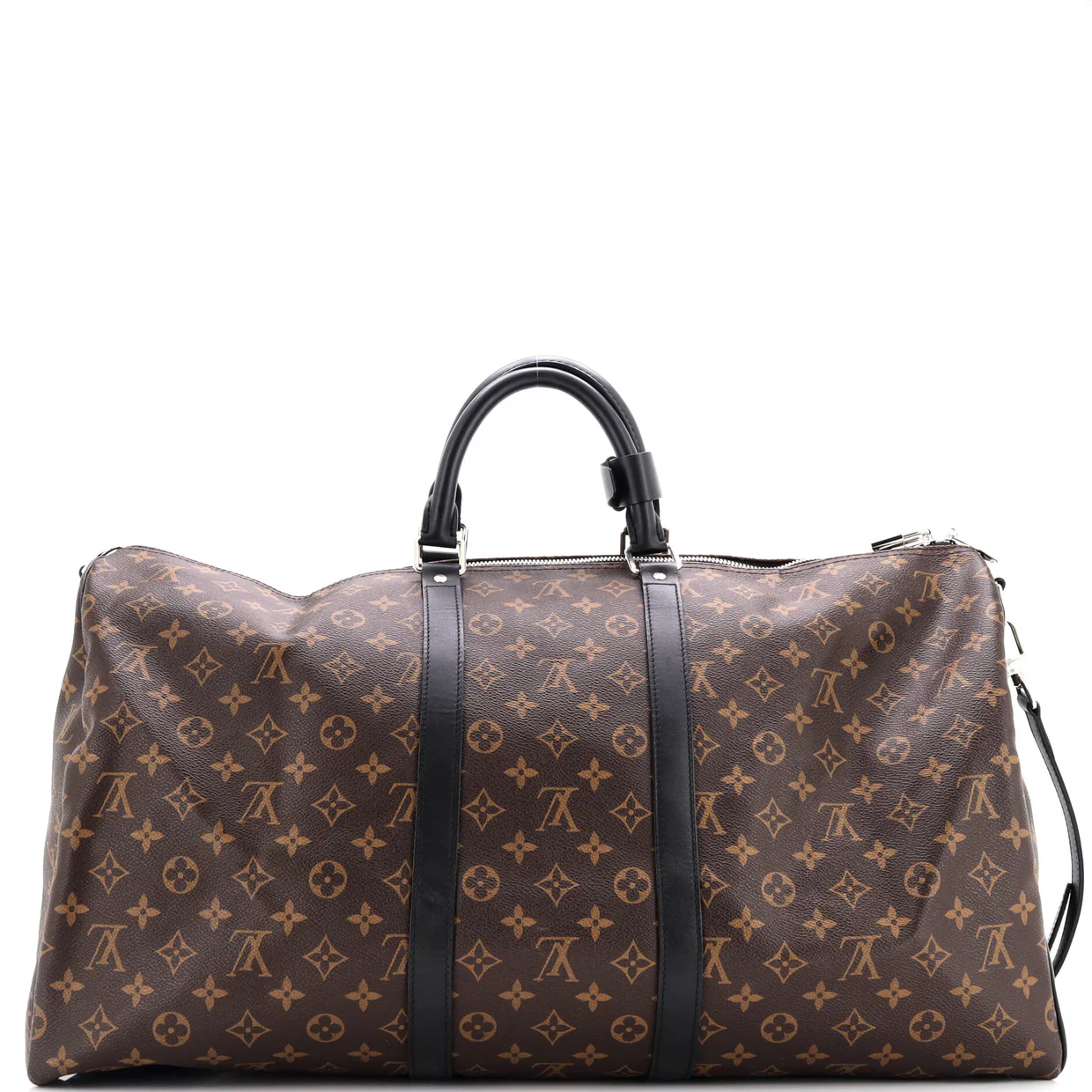 Keepall Bandouliere Bag Macassar Monogram Canvas 55 - Deep Luxury