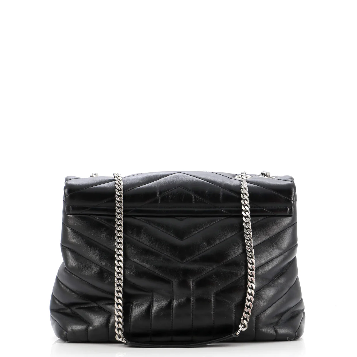 Loulou Shoulder Bag Matelasse Chevron Leather Medium - Deep Luxury