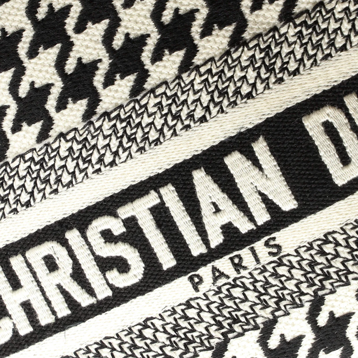Lady D-Lite Bag Houndstooth Canvas Mini - Deep Luxury