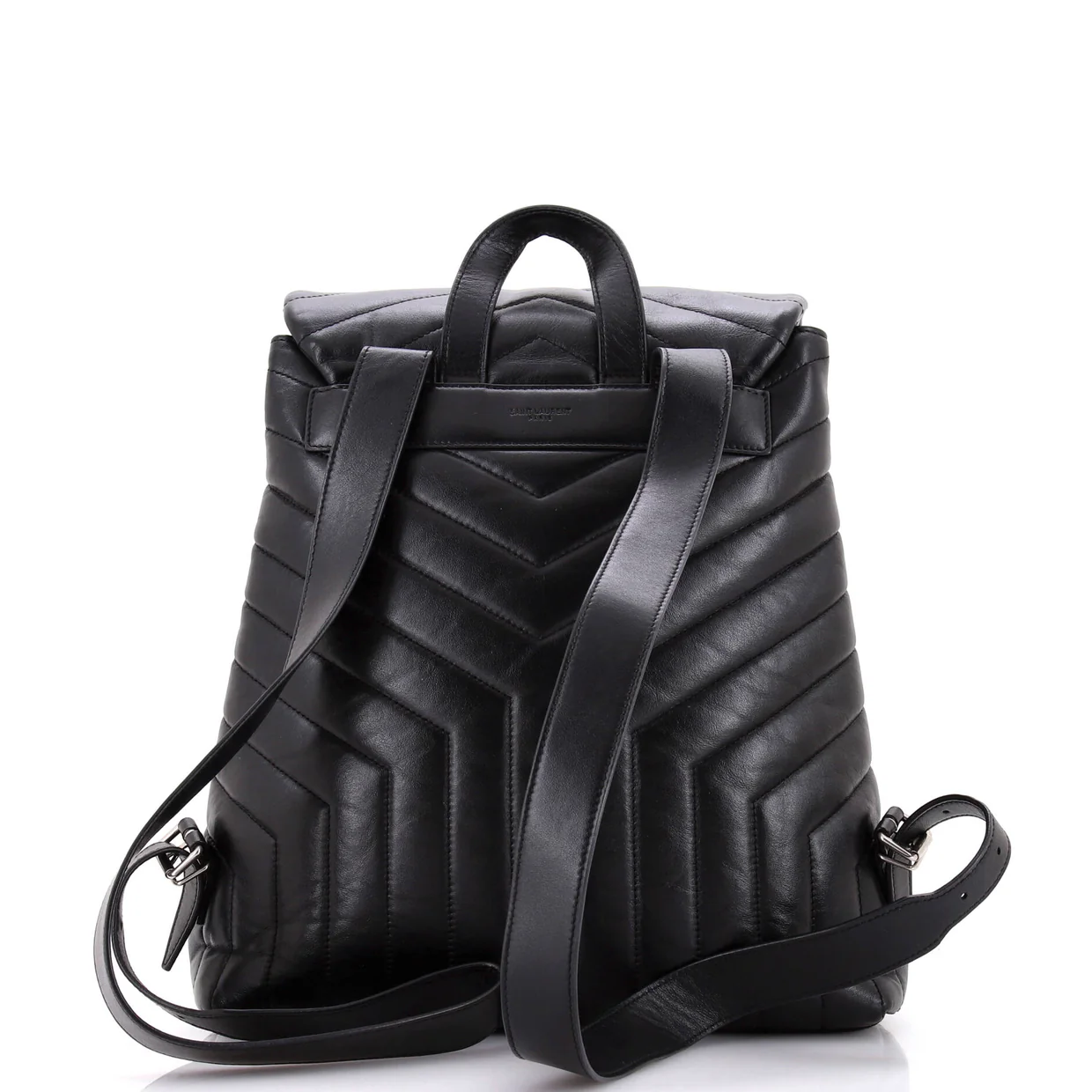 LouLou Backpack Matelasse Chevron Leather Medium - Deep Luxury