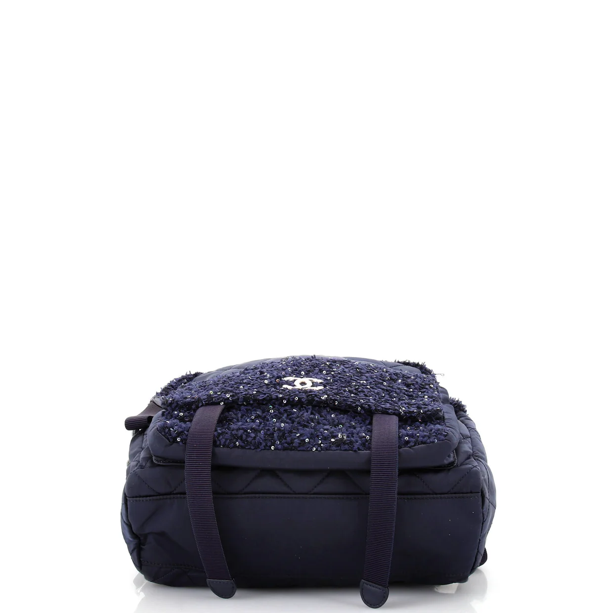 Astronaut Essentials Backpack Quilted Nylon with Tweed Medium - Deep Luxury