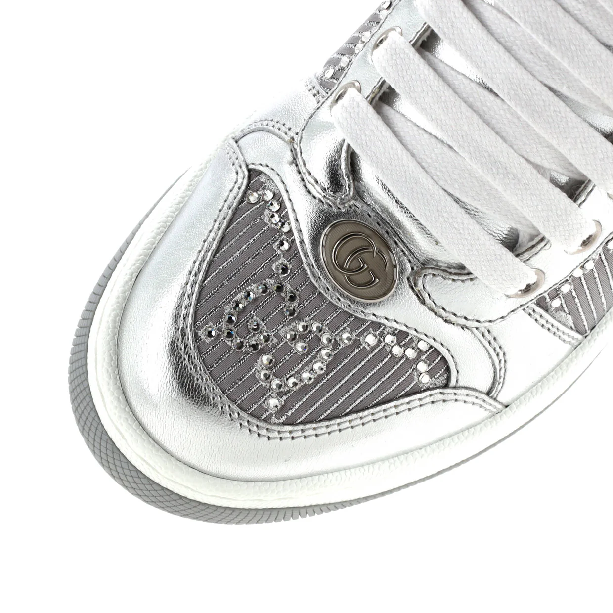 Screener Sneakers Leather with Crystals - Deep Luxury