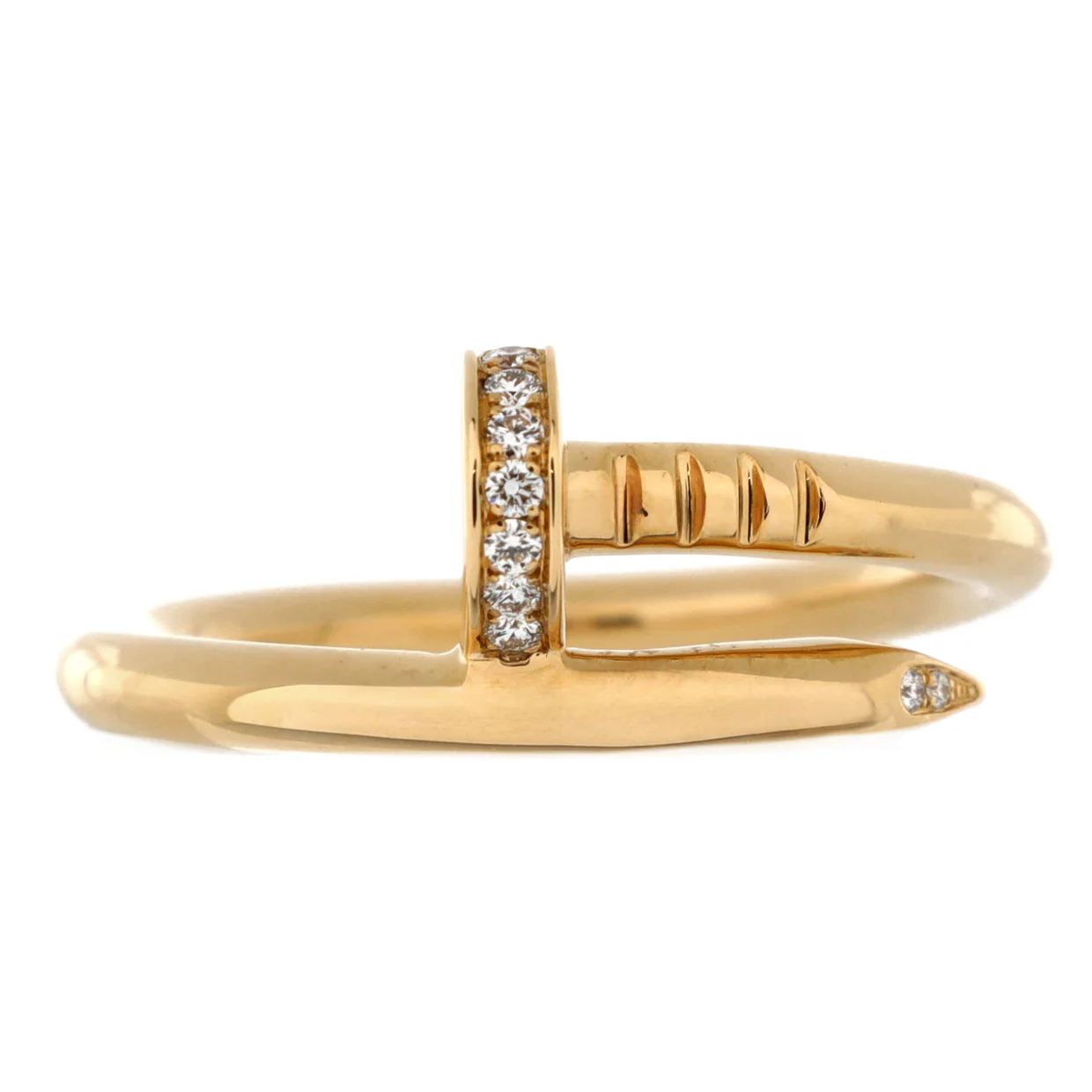 Juste un Clou Ring 18K Yellow Gold and Diamonds - Deep Luxury
