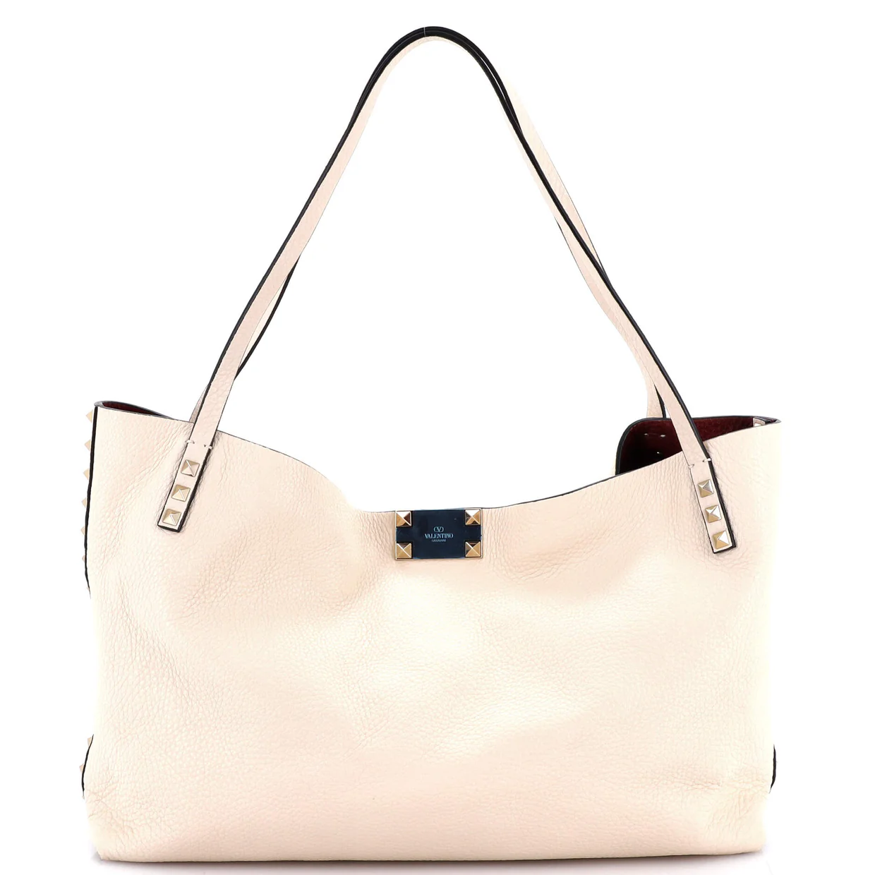 Rockstud Convertible Flip Lock Tote Leather Medium - Deep Luxury