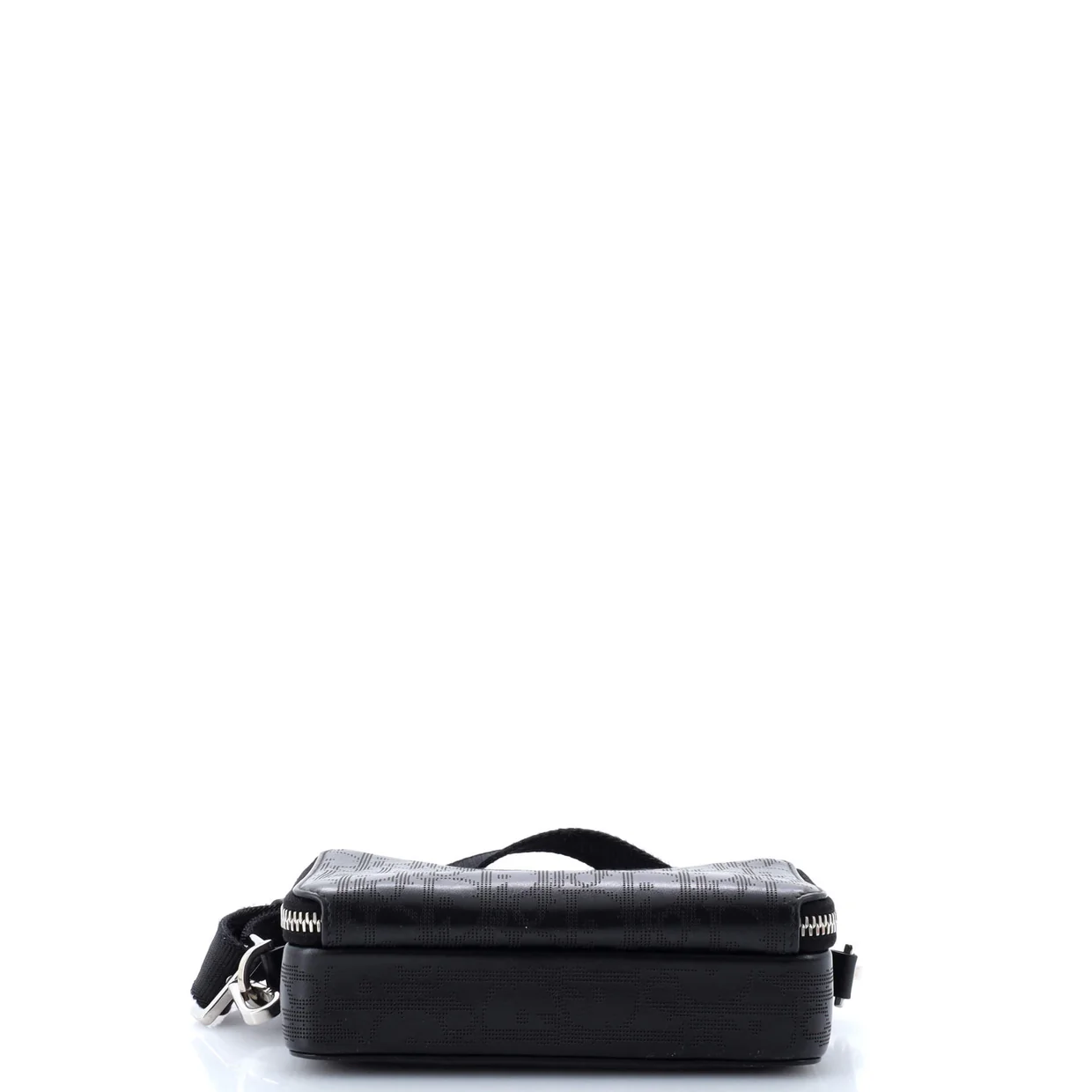 Double Zip Crossbody Pouch Oblique Galaxy Leather - Deep Luxury
