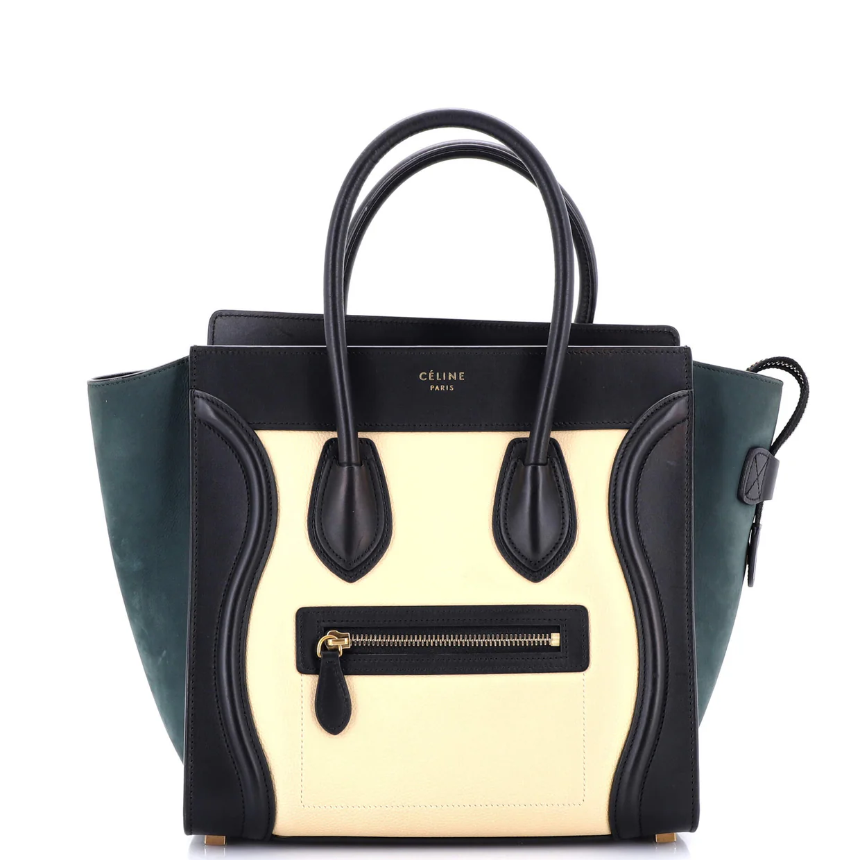 Tricolor Luggage Bag Leather Micro - Deep Luxury