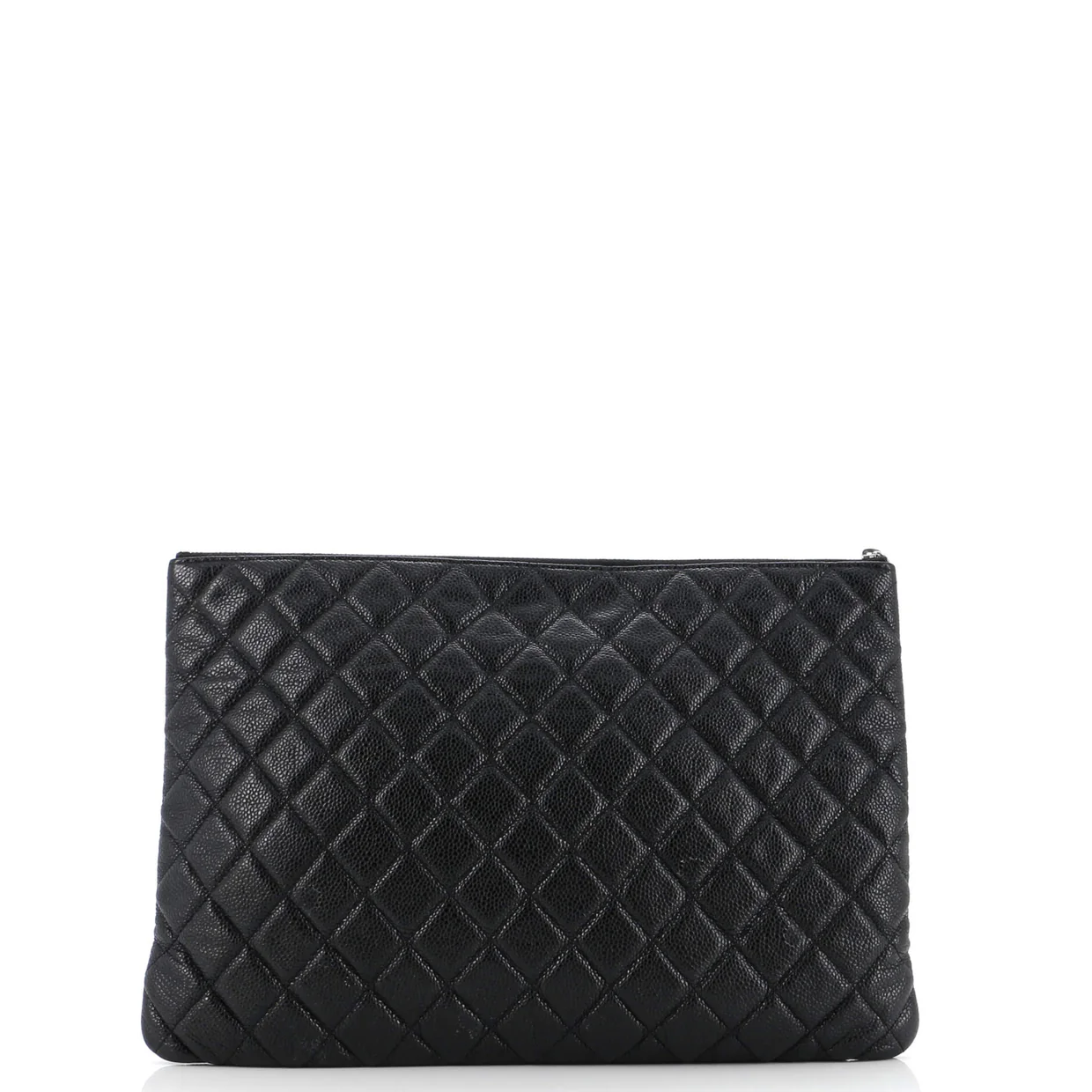O Case Clutch Quilted Caviar Large - Deep Luxury