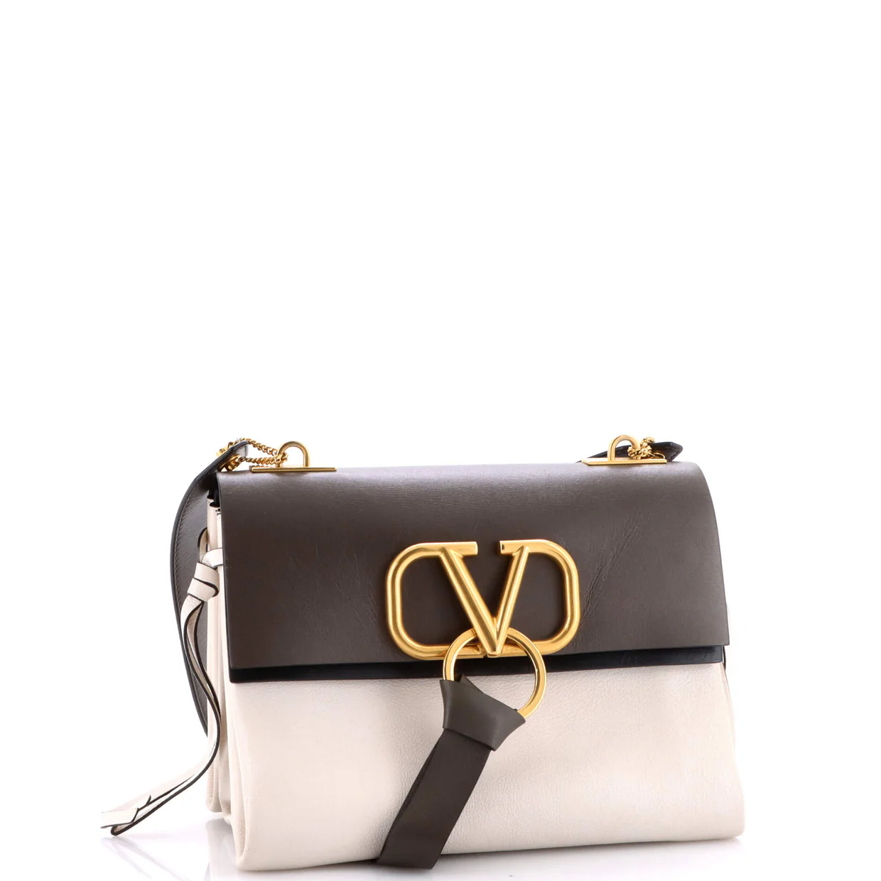 VRing Top Handle Bag Leather Small - Deep Luxury