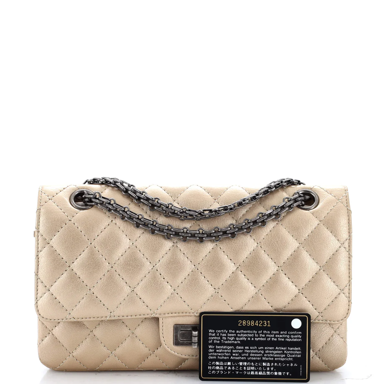 Reissue 2.55 Flap Bag Quilted Metallic Calfskin 225 - Deep Luxury