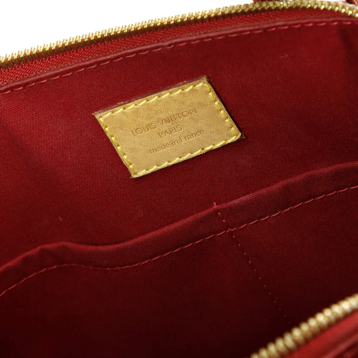 Alma Handbag Monogram Vernis PM - Deep Luxury