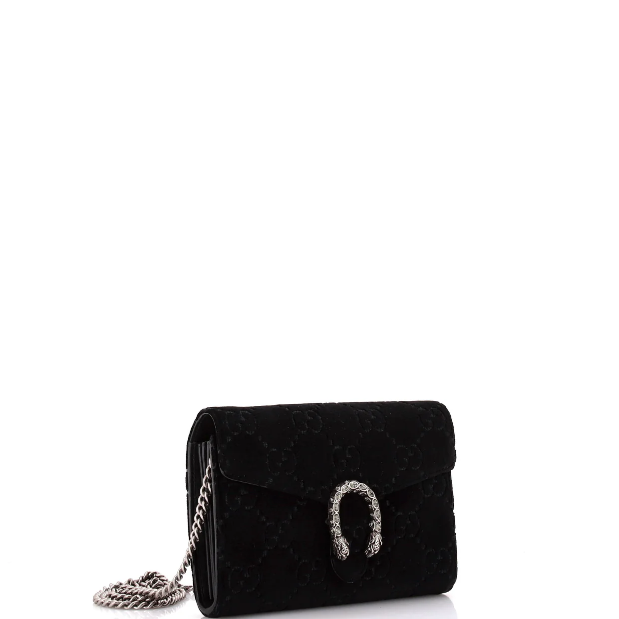 Dionysus Chain Wallet GG Velvet Small - Deep Luxury