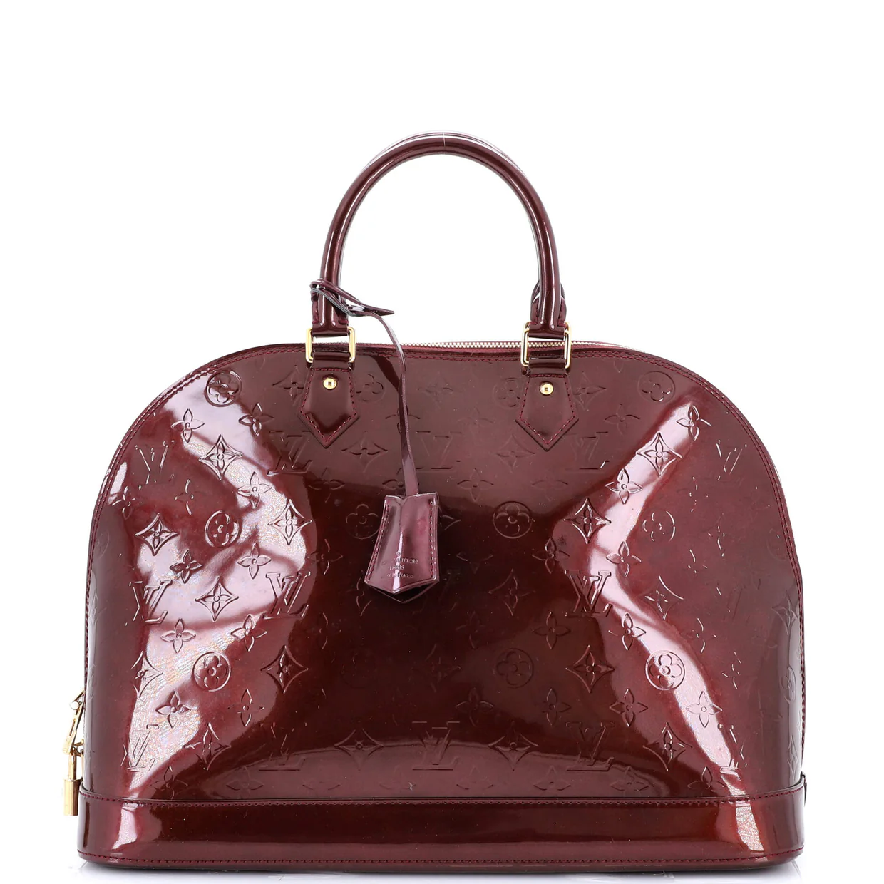 Alma Handbag Monogram Vernis GM - Deep Luxury