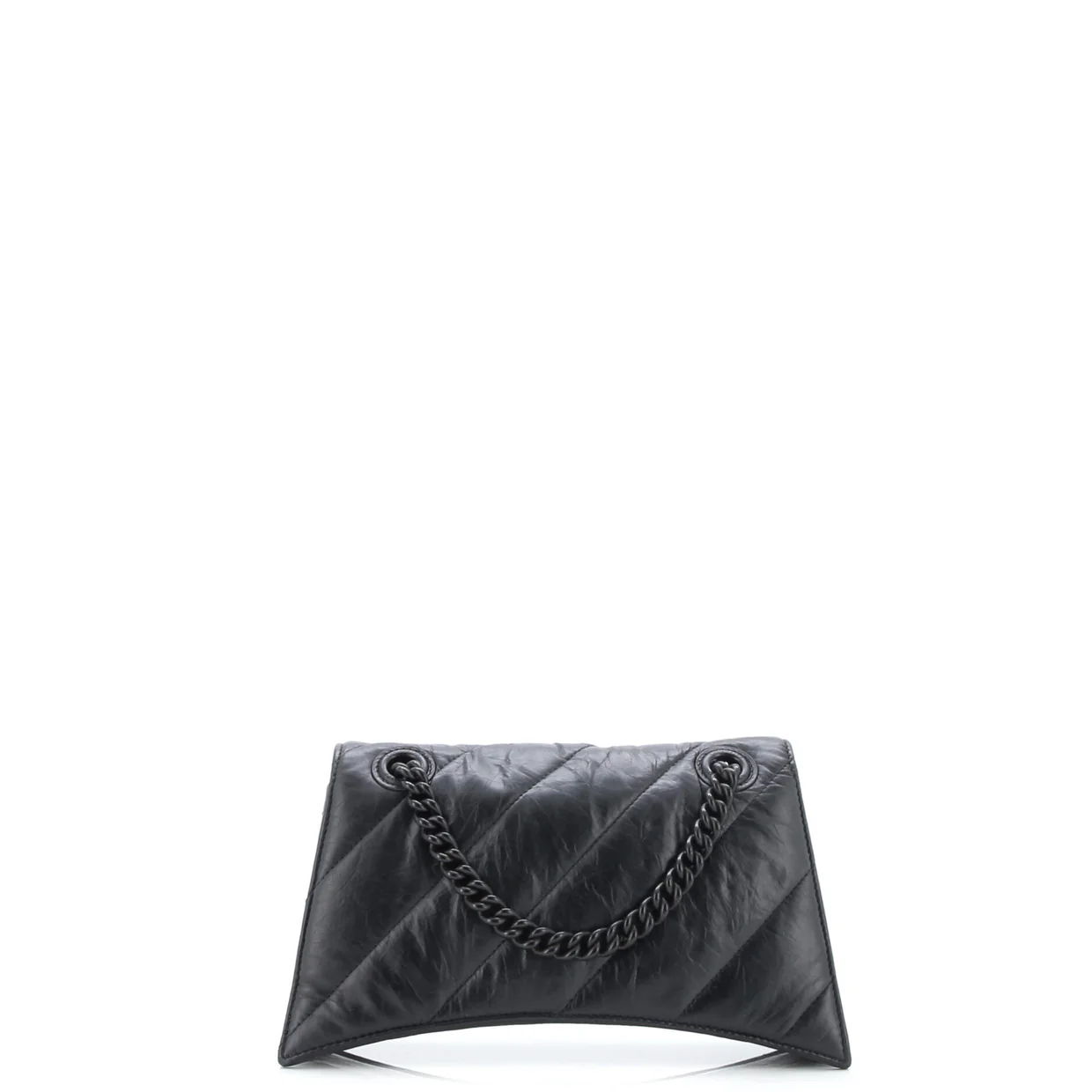 Crush Chain Flap Bag Quilted Crushed Calfskin Small - Deep Luxury