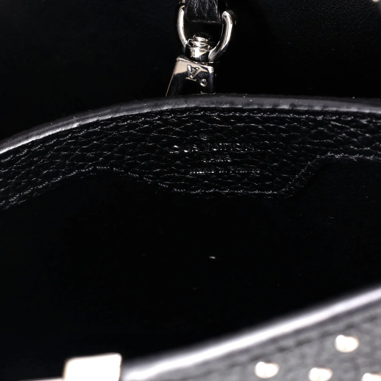 Capucines Bag Grommet Embellished Leather BB - Deep Luxury