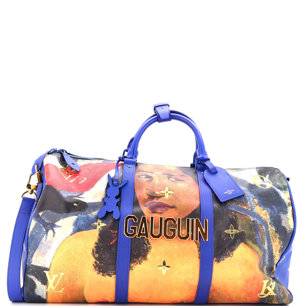 Keepall Bandouliere Bag Limited Edition Jeff Koons Gauguin Print Canvas 50 - Deep Luxury