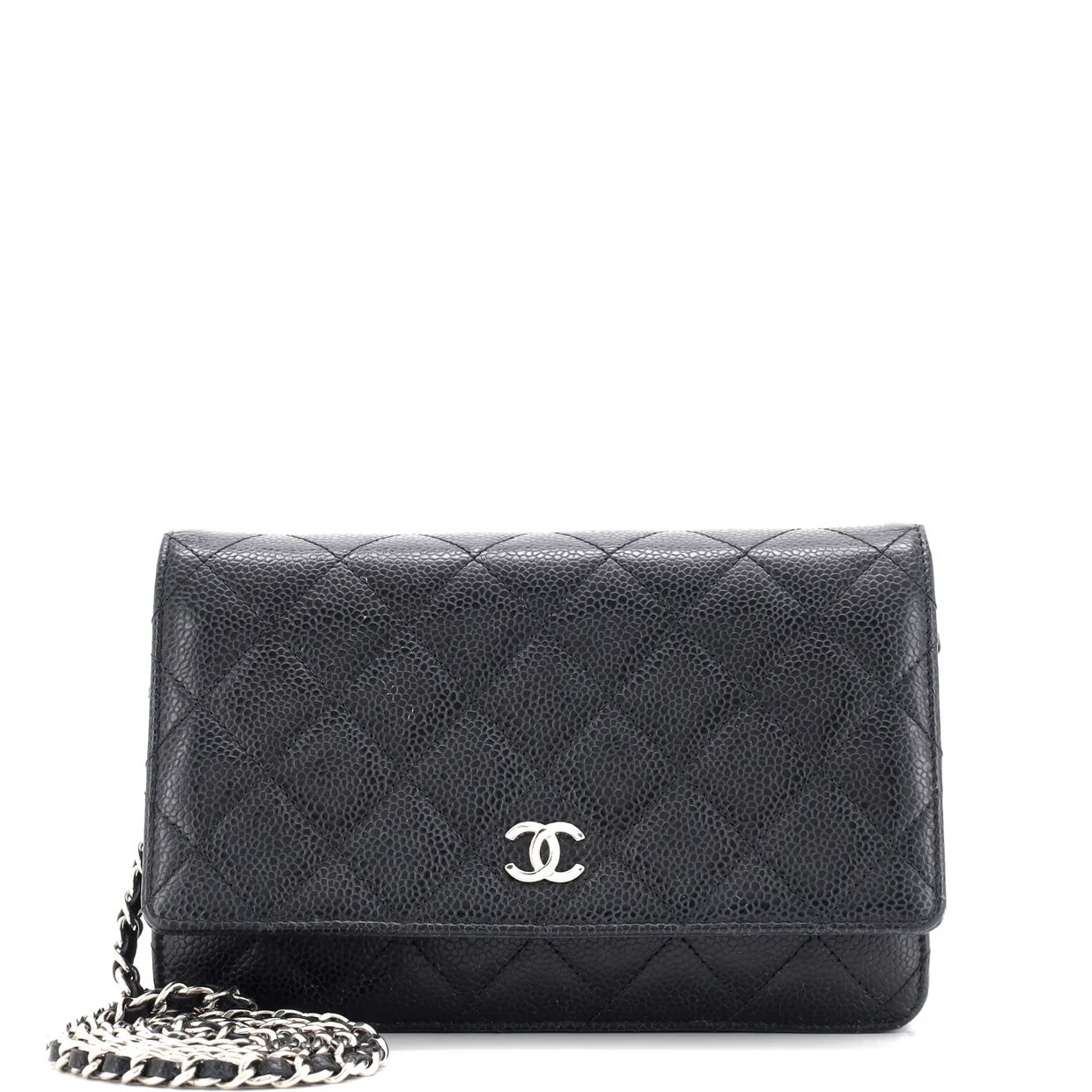 Wallet on Chain Quilted Caviar - Deep Luxury