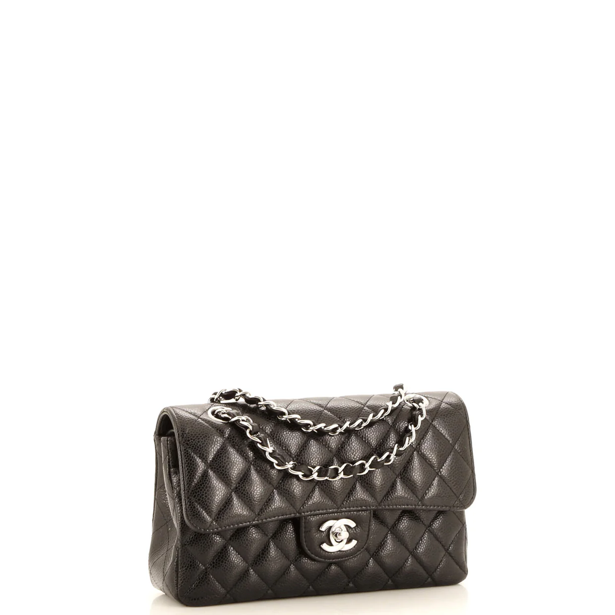 Classic Double Flap Bag Quilted Caviar Small - Deep Luxury
