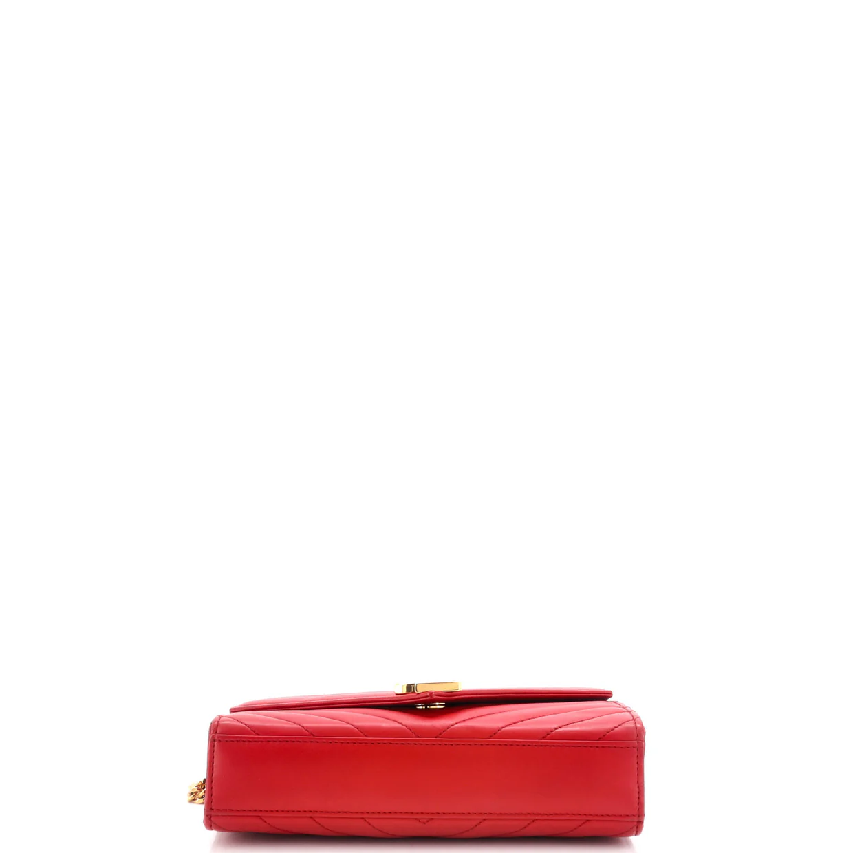 Classic Monogram Envelope Satchel Matelasse Chevron Leather Small - Deep Luxury