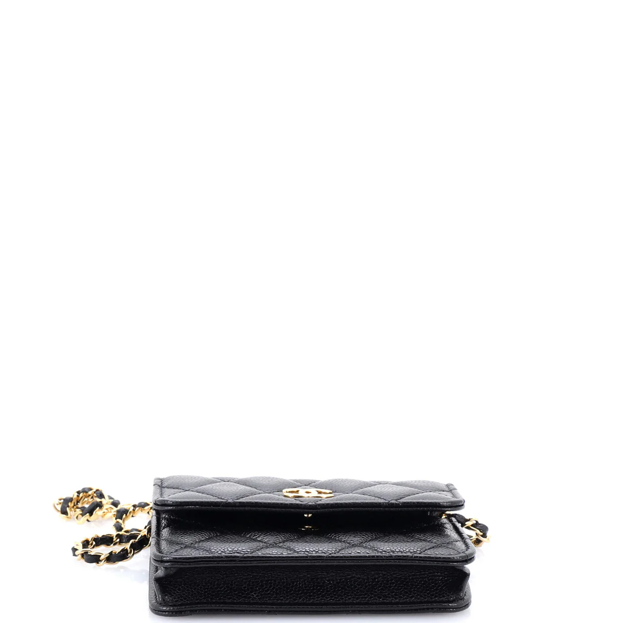 Miss Coco Strap Flap Clutch with Chain Quilted Caviar Mini - Deep Luxury
