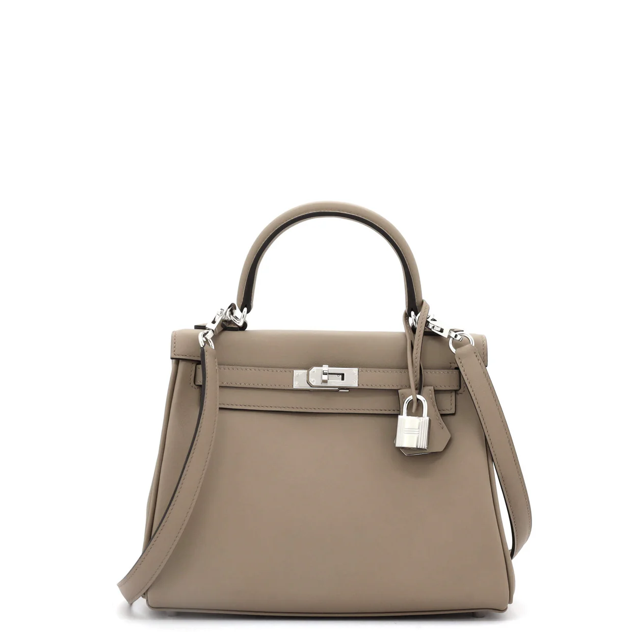 Kelly Handbag Verso Swift with Palladium Hardware 25 - Deep Luxury