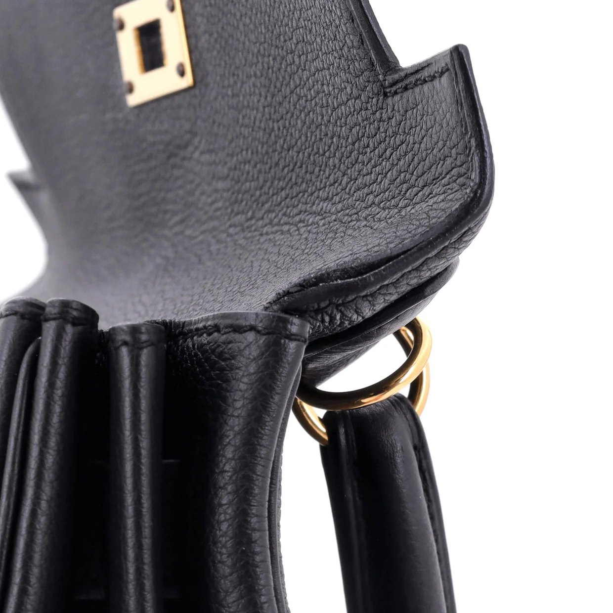 Kelly Handbag Noir Togo with Gold Hardware 28 - Deep Luxury