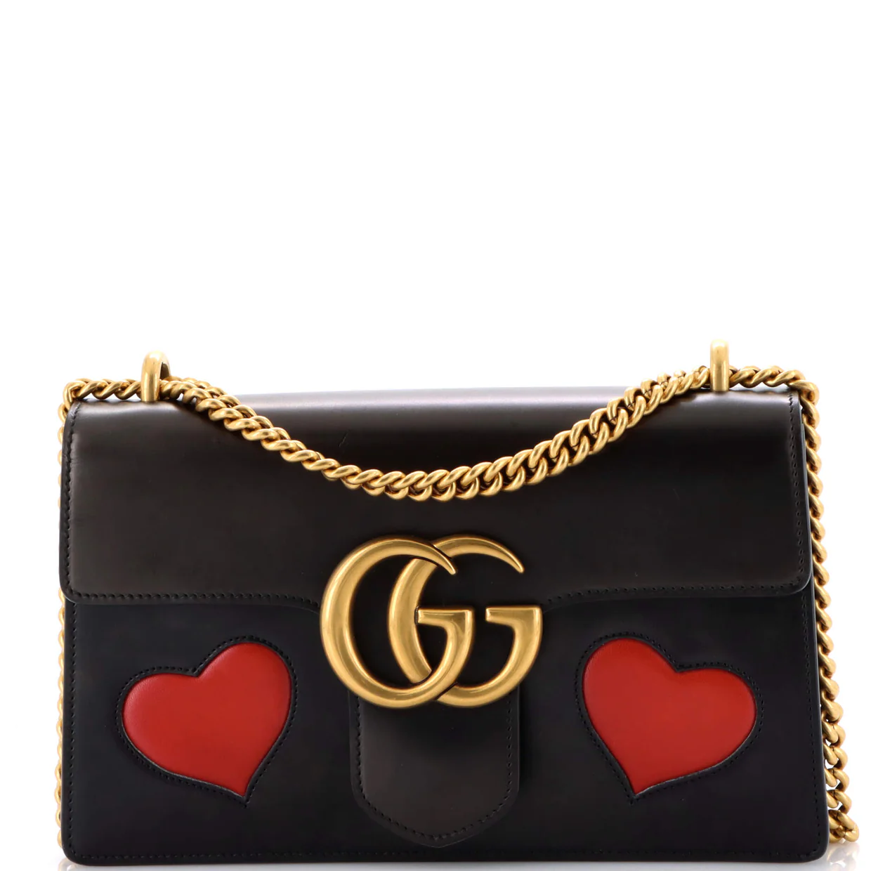 Marmont Chain Shoulder Bag Patchwork Leather Medium - Deep Luxury