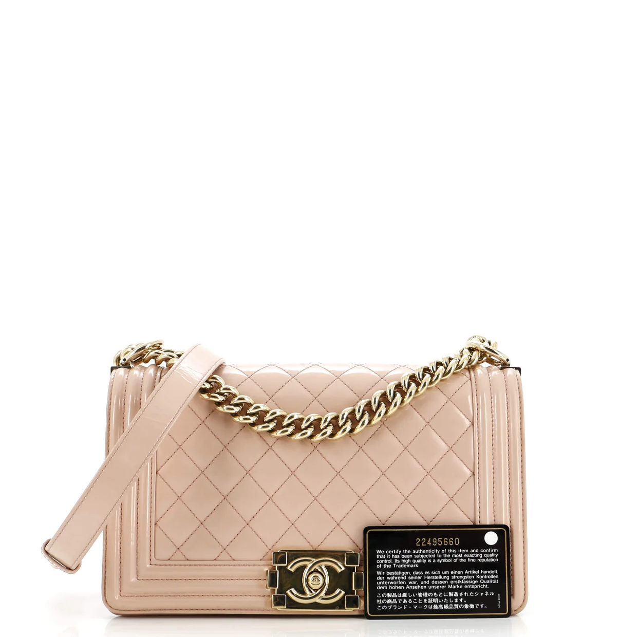 Boy Flap Bag Quilted Iridescent Glazed Calfskin Old Medium - Deep Luxury