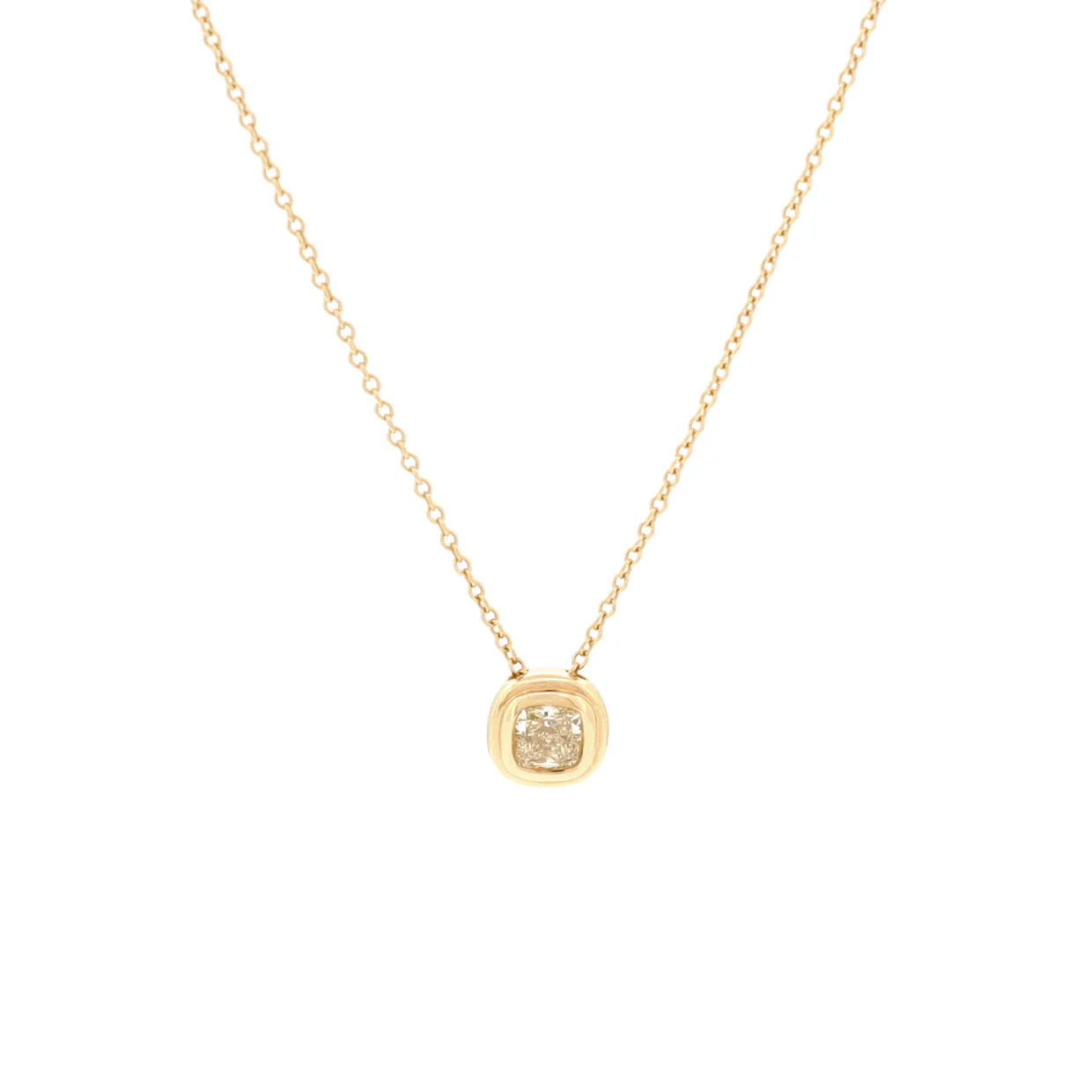 Bezet Pendant Necklace 18K Yellow Gold with Yellow Diamond 0.42CT - Deep Luxury