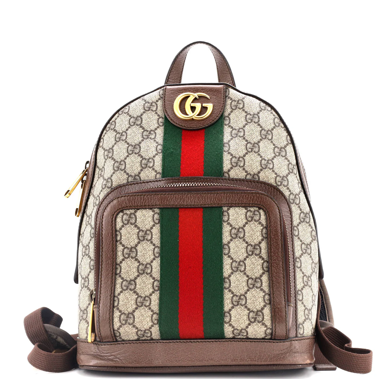 Ophidia Backpack GG Coated Canvas and Leather Small - Deep Luxury