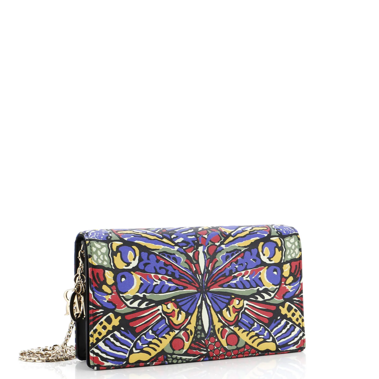 Lady Dior Wallet on Chain Pouch Printed Leather - Deep Luxury