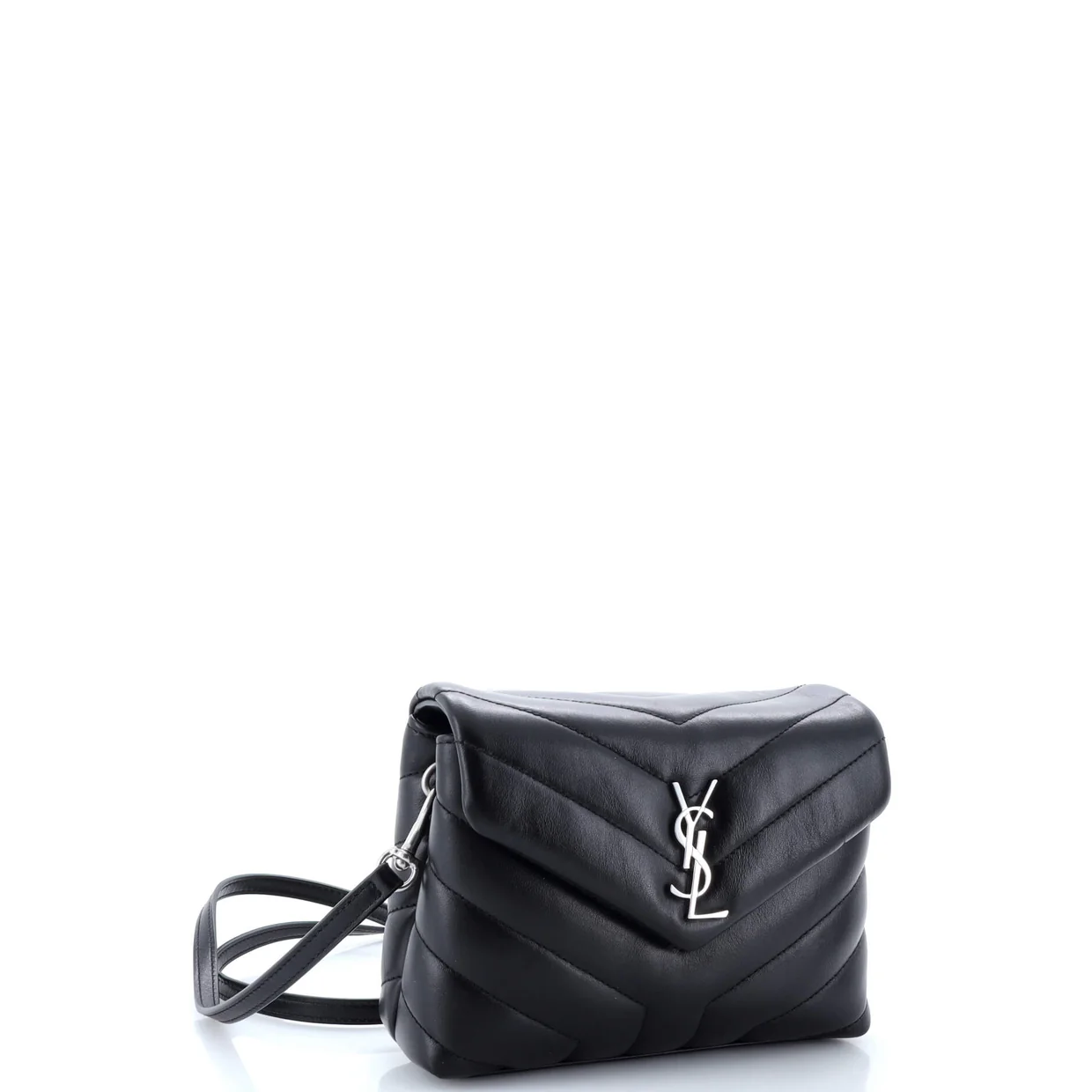 Loulou Shoulder Bag Matelasse Chevron Leather Toy - Deep Luxury