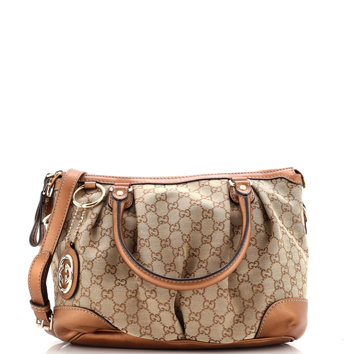 Sukey Top Handle Satchel GG Canvas with Leather Medium - Deep Luxury