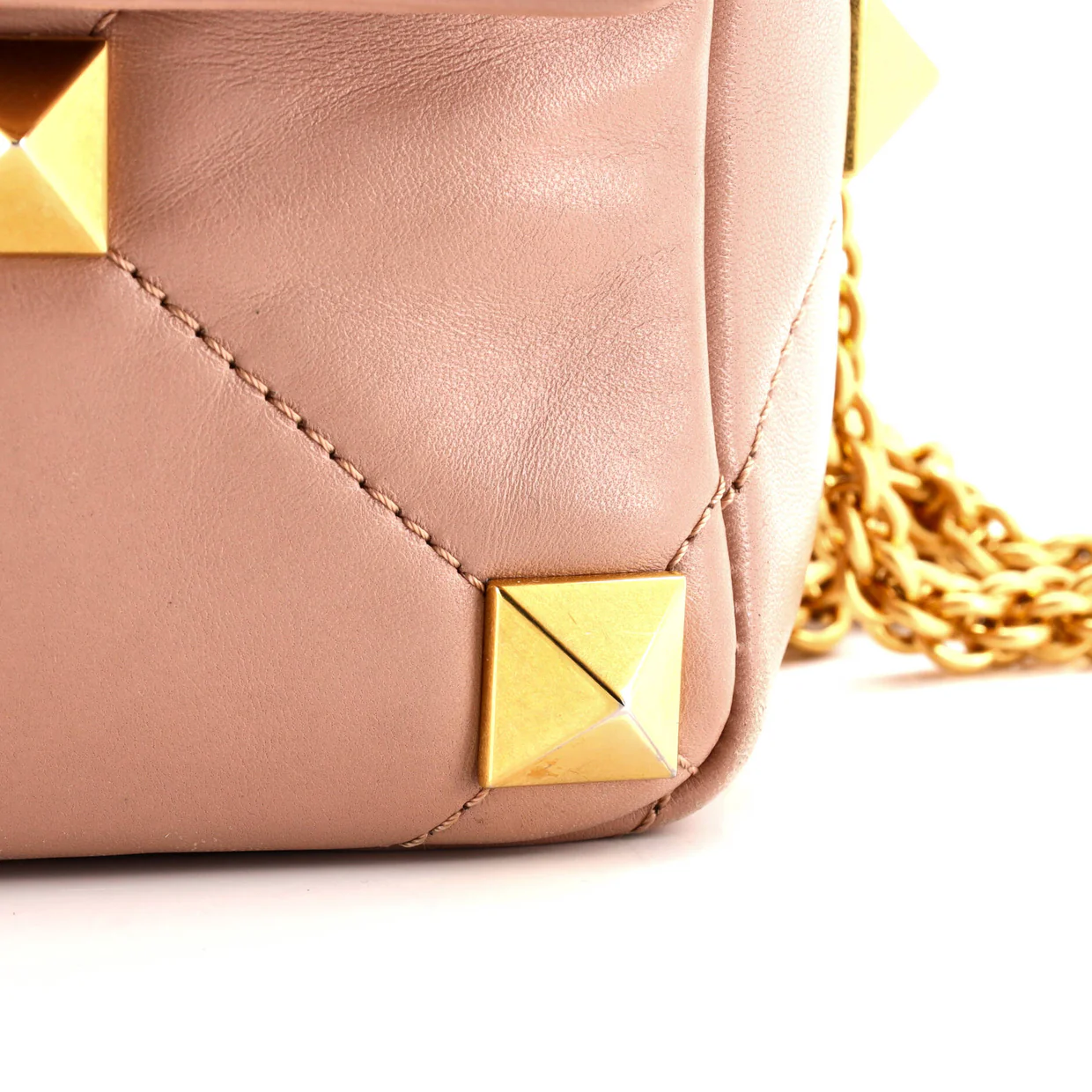 Roman Stud Flap Bag Quilted Leather Medium - Deep Luxury