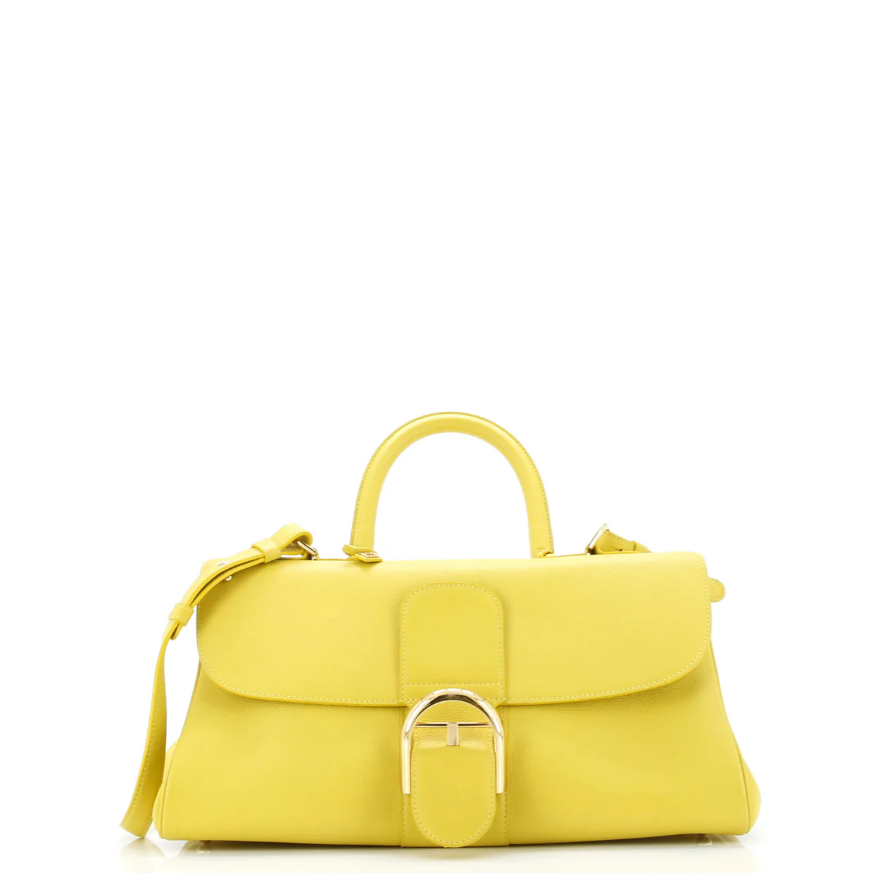 East West Brillant Top Handle Bag Leather Small - Deep Luxury